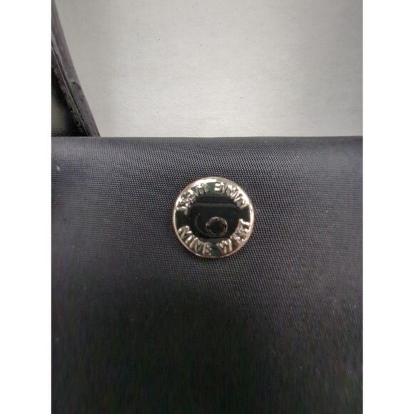 Nine West small Black Satchel Handbag Silver Snap closure on top 7 x 7 x 2.5 - Picture 6 of 10